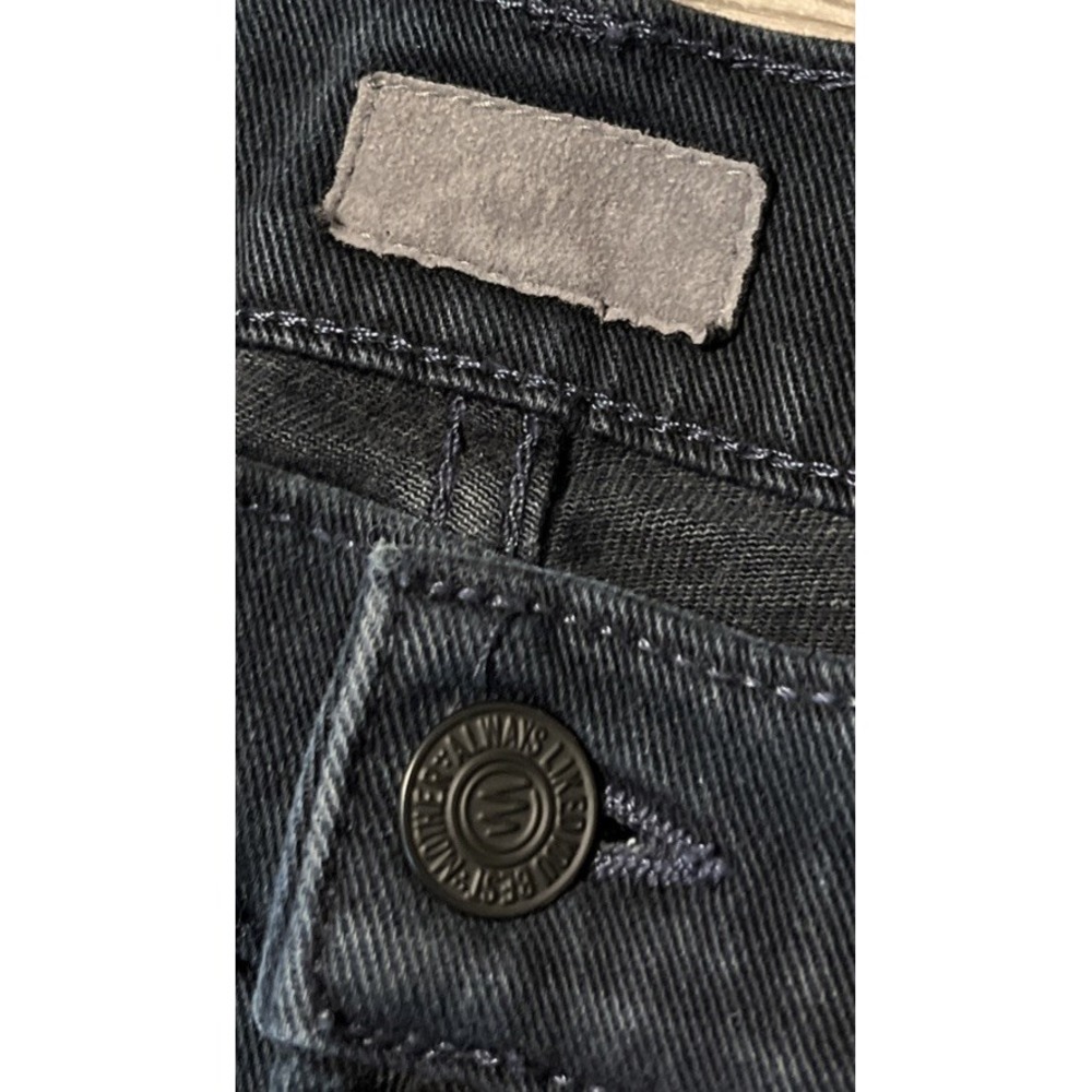 Mother The Rascal Slit Undone Hem High Rise Straight Jean SZ 32x33 Storm Clouds - Picture 4 of 15